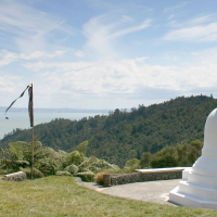 The stupa at Sudarshanaloka